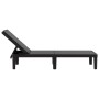 Tumbona de polipropileno negro 159x57x83,5 cm de vidaXL, Tumbonas - Ref: Foro24-4008100, Precio: 100,44 €, Descuento: %