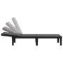 Black polypropylene lounger 159x57x83.5 cm by vidaXL, Loungers - Ref: Foro24-4008100, Price: 98,00 €, Discount: %