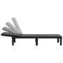 Tumbona de polipropileno negro 159x57x83,5 cm de vidaXL, Tumbonas - Ref: Foro24-4008100, Precio: 100,44 €, Descuento: %