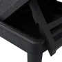 Black polypropylene lounger 159x57x83.5 cm by vidaXL, Loungers - Ref: Foro24-4008100, Price: 98,00 €, Discount: %