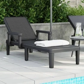 Schwarze Liege aus Polypropylen, 159 x 68 x 83,5 cm von vidaXL, Liegen - Ref: Foro24-4008102, Preis: 105,20 €, Rabatt: %