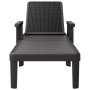 Tumbona de polipropileno negro 159x68x83,5 cm de vidaXL, Tumbonas - Ref: Foro24-4008102, Precio: 113,09 €, Descuento: %