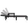 Tumbona de polipropileno negro 159x68x83,5 cm de vidaXL, Tumbonas - Ref: Foro24-4008102, Precio: 113,09 €, Descuento: %