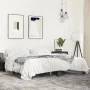 Engineered wood and black metal bed frame 200x200cm by vidaXL, Beds and slatted bases - Ref: Foro24-3280217, Price: 133,78 €,...