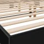 Engineered wood and black metal bed frame 200x200cm by vidaXL, Beds and slatted bases - Ref: Foro24-3280217, Price: 133,78 €,...
