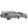 Estructura cama madera ingeniería metal roble ahumado 160x200cm de vidaXL, Camas y somieres - Ref: Foro24-3280229, Precio: 12...