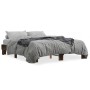 Estructura cama madera ingeniería metal roble ahumado 150x200cm de vidaXL, Camas y somieres - Ref: Foro24-3280234, Precio: 12...