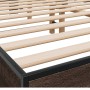 Estructura cama madera ingeniería metal marrón roble 150x200 cm de vidaXL, Camas y somieres - Ref: Foro24-3280236, Precio: 12...