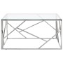 Mesa de centro plateada acero inoxidable y vidrio templado de vidaXL, Mesas de centro - Ref: Foro24-349953, Precio: 160,54 €,...