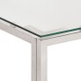Mesa de centro plateada acero inoxidable y vidrio templado de vidaXL, Mesas de centro - Ref: Foro24-350017, Precio: 104,45 €,...