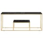 Mesa de centro dorada acero inoxidable y vidrio templado de vidaXL, Mesas de centro - Ref: Foro24-350020, Precio: 159,62 €, D...