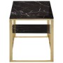 Mesa de centro dorada acero inoxidable y vidrio templado de vidaXL, Mesas de centro - Ref: Foro24-350020, Precio: 159,62 €, D...