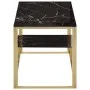 Mesa de centro dorada acero inoxidable y vidrio templado de vidaXL, Mesas de centro - Ref: Foro24-350020, Precio: 157,15 €, D...