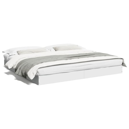 Estructura de cama madera de ingeniería blanca 200x200 cm de vidaXL, Camas y somieres - Ref: Foro24-841993, Precio: 95,03 €, ...
