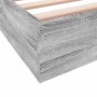 Estructura de cama madera de ingeniería gris Sonoma 200x200 cm de vidaXL, Camas y somieres - Ref: Foro24-841998, Precio: 94,5...