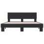 Estructura de cama madera de ingeniería y metal negro 150x200cm de vidaXL, Camas y somieres - Ref: Foro24-3280187, Precio: 15...