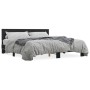 Estructura de cama madera de ingeniería y metal negro 200x200cm de vidaXL, Camas y somieres - Ref: Foro24-3280172, Precio: 16...