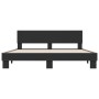 Estructura de cama madera de ingeniería y metal negro 200x200cm de vidaXL, Camas y somieres - Ref: Foro24-3280172, Precio: 16...
