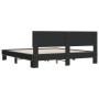 Estructura de cama madera de ingeniería y metal negro 200x200cm de vidaXL, Camas y somieres - Ref: Foro24-3280172, Precio: 16...