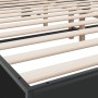 Estructura de cama madera de ingeniería y metal negro 200x200cm de vidaXL, Camas y somieres - Ref: Foro24-3280172, Precio: 16...