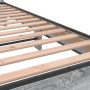 Estructura cama madera ingeniería metal gris Sonoma 140x190 cm de vidaXL, Camas y somieres - Ref: Foro24-3280170, Precio: 144...