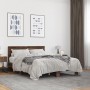 Estructura cama madera ingeniería metal marrón roble 120x200 cm de vidaXL, Camas y somieres - Ref: Foro24-3280201, Precio: 14...