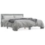Estructura cama madera ingeniería metal gris Sonoma 160x200 cm de vidaXL, Camas y somieres - Ref: Foro24-3280185, Precio: 152...