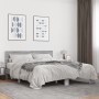 Estructura cama madera ingeniería metal gris Sonoma 160x200 cm de vidaXL, Camas y somieres - Ref: Foro24-3280185, Precio: 152...