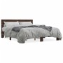 Estructura cama madera ingeniería metal marrón roble 150x200 cm de vidaXL, Camas y somieres - Ref: Foro24-3280191, Precio: 15...
