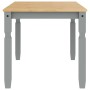 Mesa de comedor Corona madera maciza de pino gris 160x80x75 cm de vidaXL, Mesas de cocina y de comedor - Ref: Foro24-4005718,...