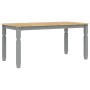 Mesa de comedor Corona madera maciza de pino gris 160x80x75 cm de vidaXL, Mesas de cocina y de comedor - Ref: Foro24-4005718,...