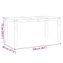 Corona dining table solid gray pine wood 160x80x75 cm by vidaXL, Kitchen and dining tables - Ref: Foro24-4005718, Price: 211,...