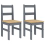 Sillas de comedor Panama 2 uds madera pino gris 40x46x90 cm de vidaXL, Sillas de comedor - Ref: Foro24-4005730, Precio: 104,7...