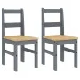 Sillas de comedor Panama 2 uds madera pino gris 40x46x90 cm de vidaXL, Sillas de comedor - Ref: Foro24-4005730, Precio: 102,8...