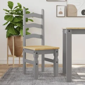 Sillas de comedor Corona 2 uds madera pino gris 42x47x107 cm de vidaXL, Sillas de comedor - Ref: Foro24-4005724, Precio: 143,...