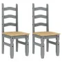 Sillas de comedor Corona 2 uds madera pino gris 42x47x107 cm de vidaXL, Sillas de comedor - Ref: Foro24-4005724, Precio: 143,...
