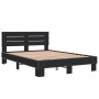 Estructura de cama madera de ingeniería y metal negro 140x200cm de vidaXL, Camas y somieres - Ref: Foro24-3280147, Precio: 14...