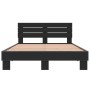 Estructura de cama madera de ingeniería y metal negro 140x200cm de vidaXL, Camas y somieres - Ref: Foro24-3280147, Precio: 14...