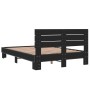 Estructura de cama madera de ingeniería y metal negro 140x200cm de vidaXL, Camas y somieres - Ref: Foro24-3280147, Precio: 14...