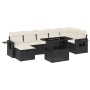 Set de sofás de jardín 8 piezas y cojines ratán sintético negro de vidaXL, Conjuntos de jardín - Ref: Foro24-3274986, Precio:...