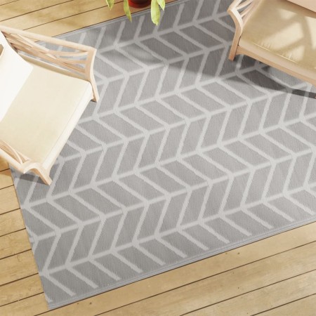 Alfombra de exterior PP gris 160x230 cm de vidaXL, Protectores para exterior - Ref: Foro24-368543, Precio: 42,29 €, Descuento: %