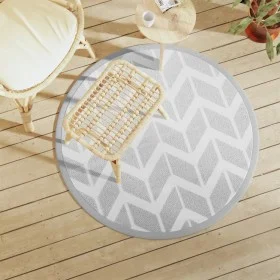 Alfombra de exterior PP gris Ø120 cm de vidaXL, Protectores para exterior - Ref: Foro24-368522, Precio: 22,28 €, Descuento: %