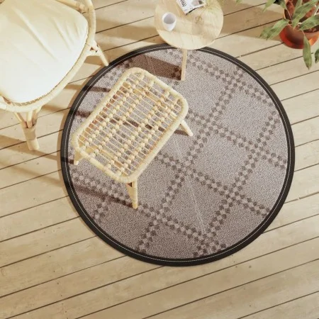 Alfombra de exterior PP marrón Ø120 cm de vidaXL, Protectores para exterior - Ref: Foro24-368478, Precio: 18,17 €, Descuento: %