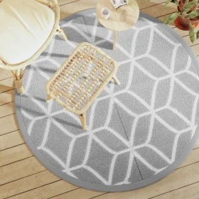 Alfombra de exterior PP gris Ø160 cm de vidaXL, Protectores para exterior - Ref: Foro24-368467, Precio: 24,47 €, Descuento: %