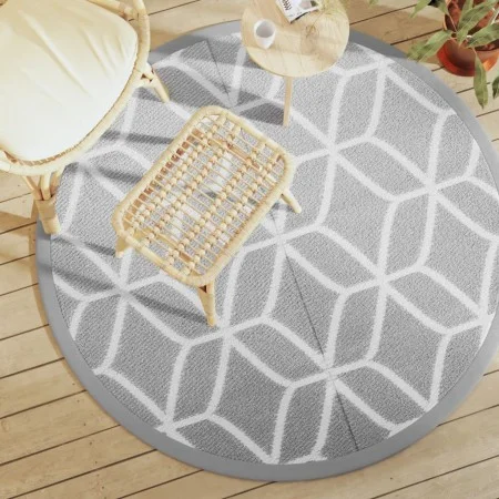 Alfombra de exterior PP gris Ø160 cm de vidaXL, Protectores para exterior - Ref: Foro24-368467, Precio: 24,47 €, Descuento: %