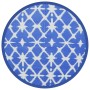 Alfombra de exterior PP azul y blanco Ø120 cm de vidaXL, Protectores para exterior - Ref: Foro24-368490, Precio: 20,58 €, Des...