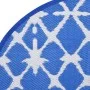 Alfombra de exterior PP azul y blanco Ø120 cm de vidaXL, Protectores para exterior - Ref: Foro24-368490, Precio: 18,17 €, Des...