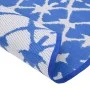 Alfombra de exterior PP azul y blanco Ø120 cm de vidaXL, Protectores para exterior - Ref: Foro24-368490, Precio: 18,17 €, Des...