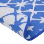 Alfombra de exterior PP azul y blanco Ø120 cm de vidaXL, Protectores para exterior - Ref: Foro24-368490, Precio: 20,58 €, Des...