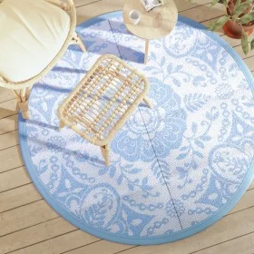Alfombra de exterior PP azul bebé Ø160 cm de vidaXL, Protectores para exterior - Ref: Foro24-368499, Precio: 32,11 €, Descuen...